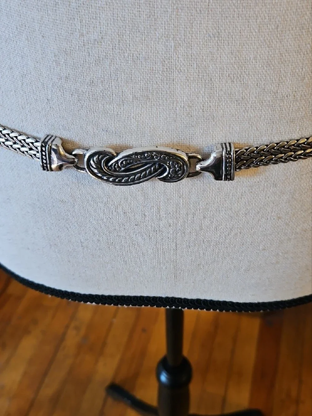 Brighton Bali.Hai Silver-Tone Ornate Chain Waist Belt
